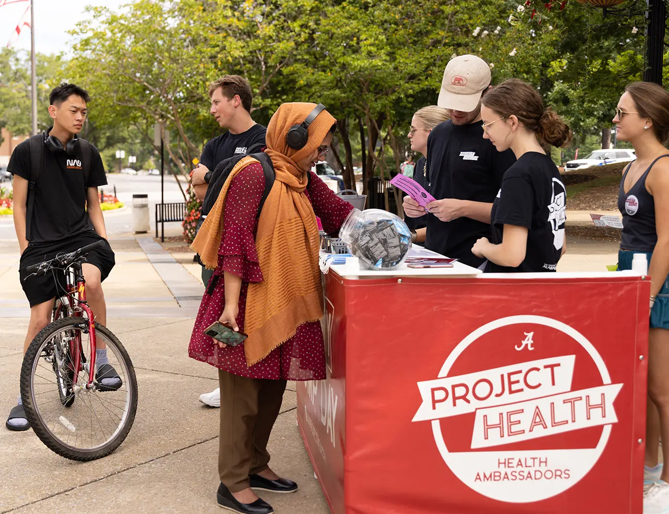 Students at Project Health - Health Ambassadors table